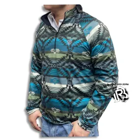 “ August “ | MEN PULLOVER GREEN AZTEC PATTERN RRMT91R06N