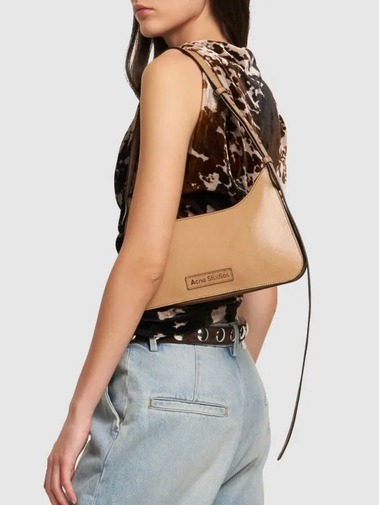 Acne Studios   Crackled leather shoulder bag 