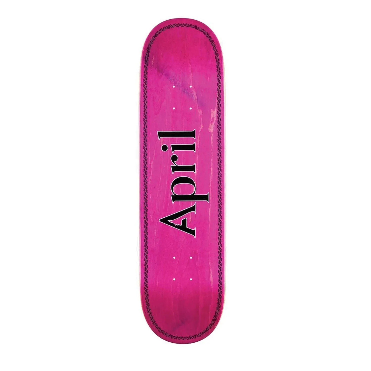 APRIL SKATEBOARDS OG LOGO BLACK PINK HELIX DECK 8.38