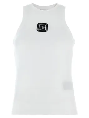 Balmain    Balmain Logo Embroidery Tank Top