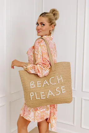 Beach Please Woven Tote