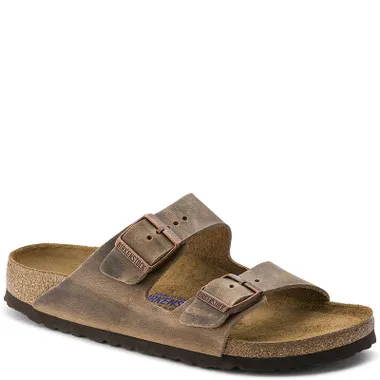 Birkenstock Women's ARIZONA SOFT FOOTBED Sandals Tobacco Brown Oiled Nubuck