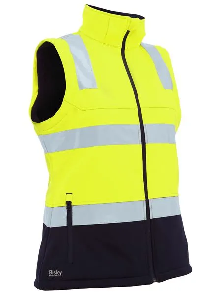 Bisley Women's Taped Two Tone Hi Vis 3-In-1 Soft Shell Jacket (BJL6078T)-