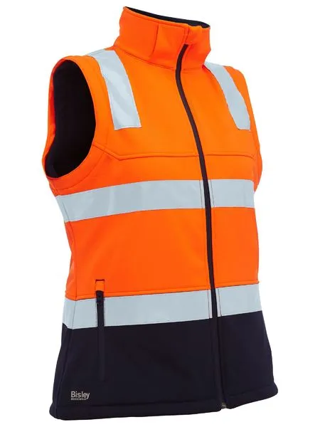 Bisley Women's Taped Two Tone Hi Vis 3-In-1 Soft Shell Jacket (BJL6078T)-