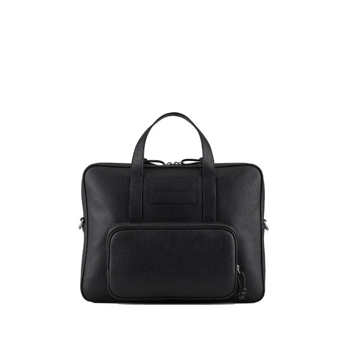 BRIEFCASE BAG LEATHER Man Black