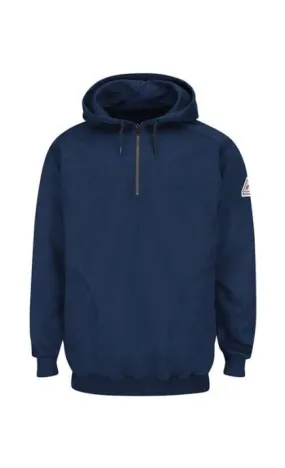 Bulwark SEH8 Pullover Hooded Fleece Sweatshirt Quarter-Zip