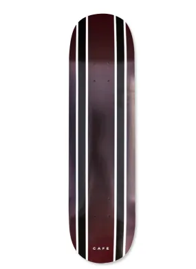 CAFE SKATEBOARDS DOUBLE STRIPE DECK BURGUNDY SIZE VARIANT