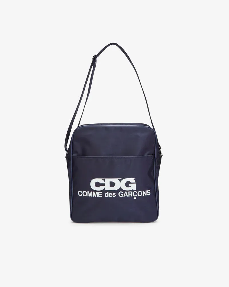 CDG  Large Shoulder Bag Navy 