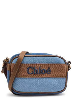 CHLOE KIDS Logo denim cross-body bag  -                         -                     -                