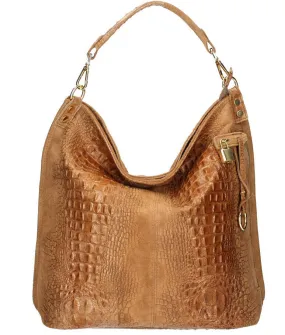 Cow leather bag cognac luisa