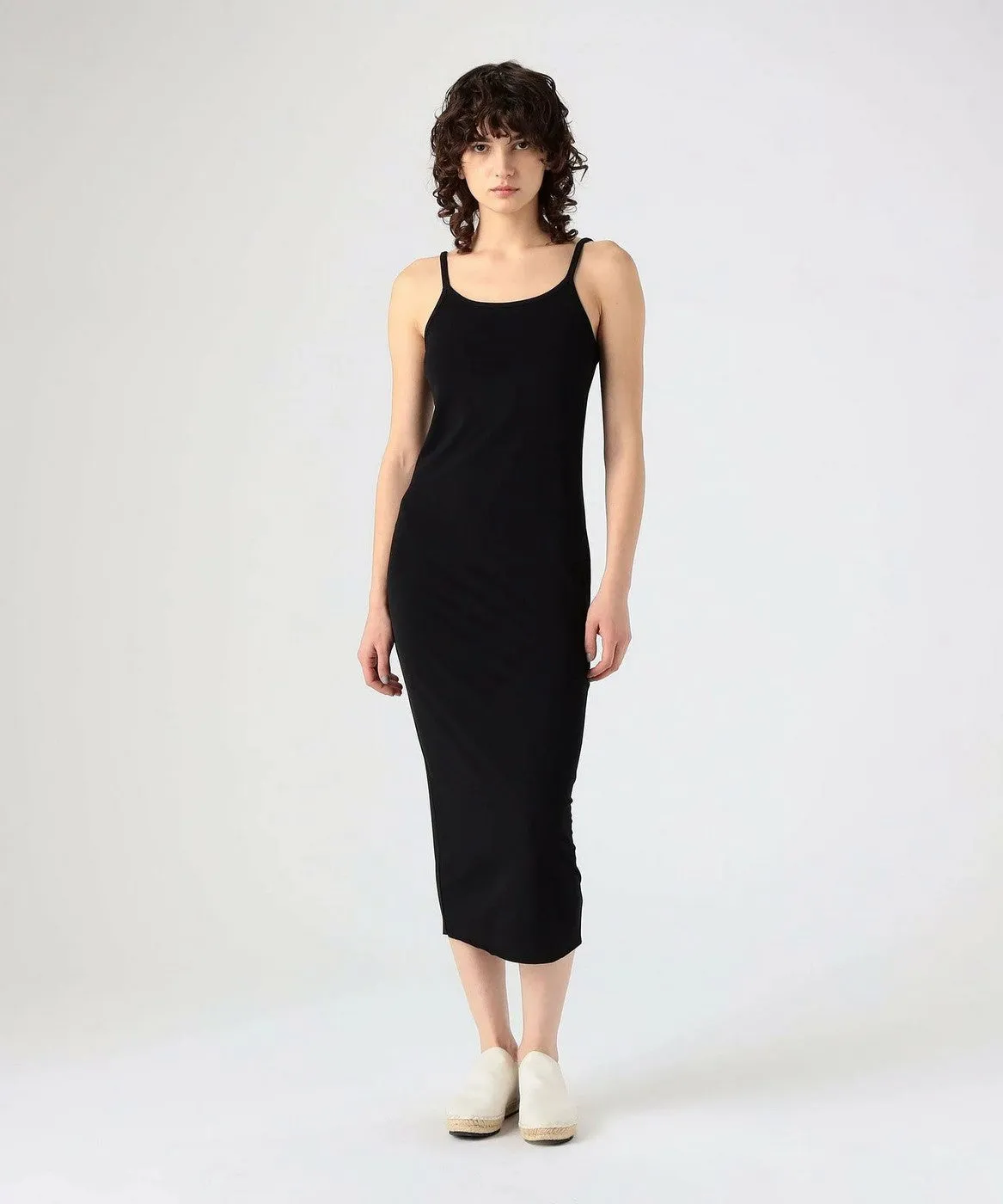 Crepe Matte Jersey Tank Dress-Mineral