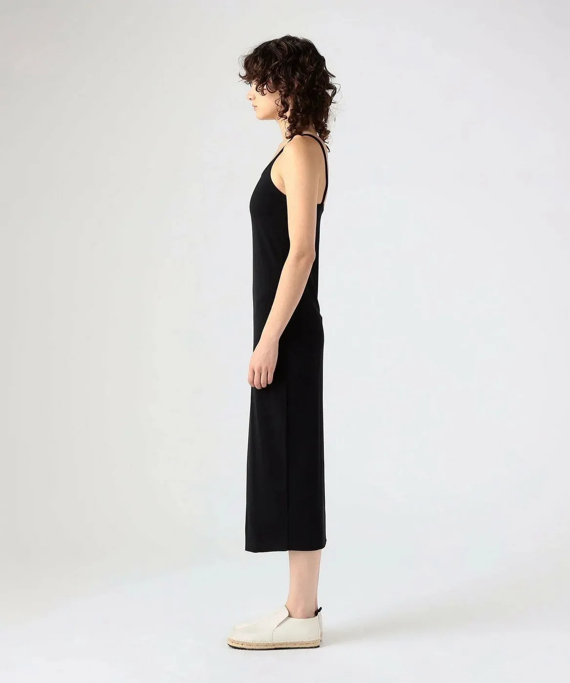 Crepe Matte Jersey Tank Dress-Mineral