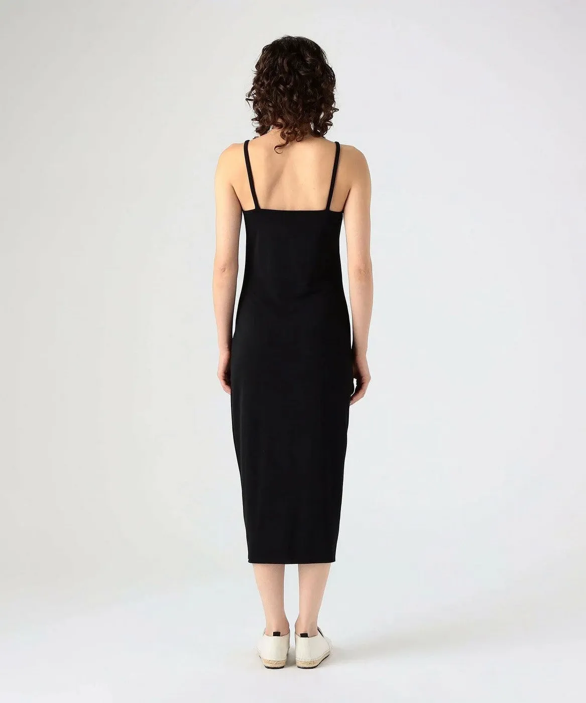 Crepe Matte Jersey Tank Dress-Mineral