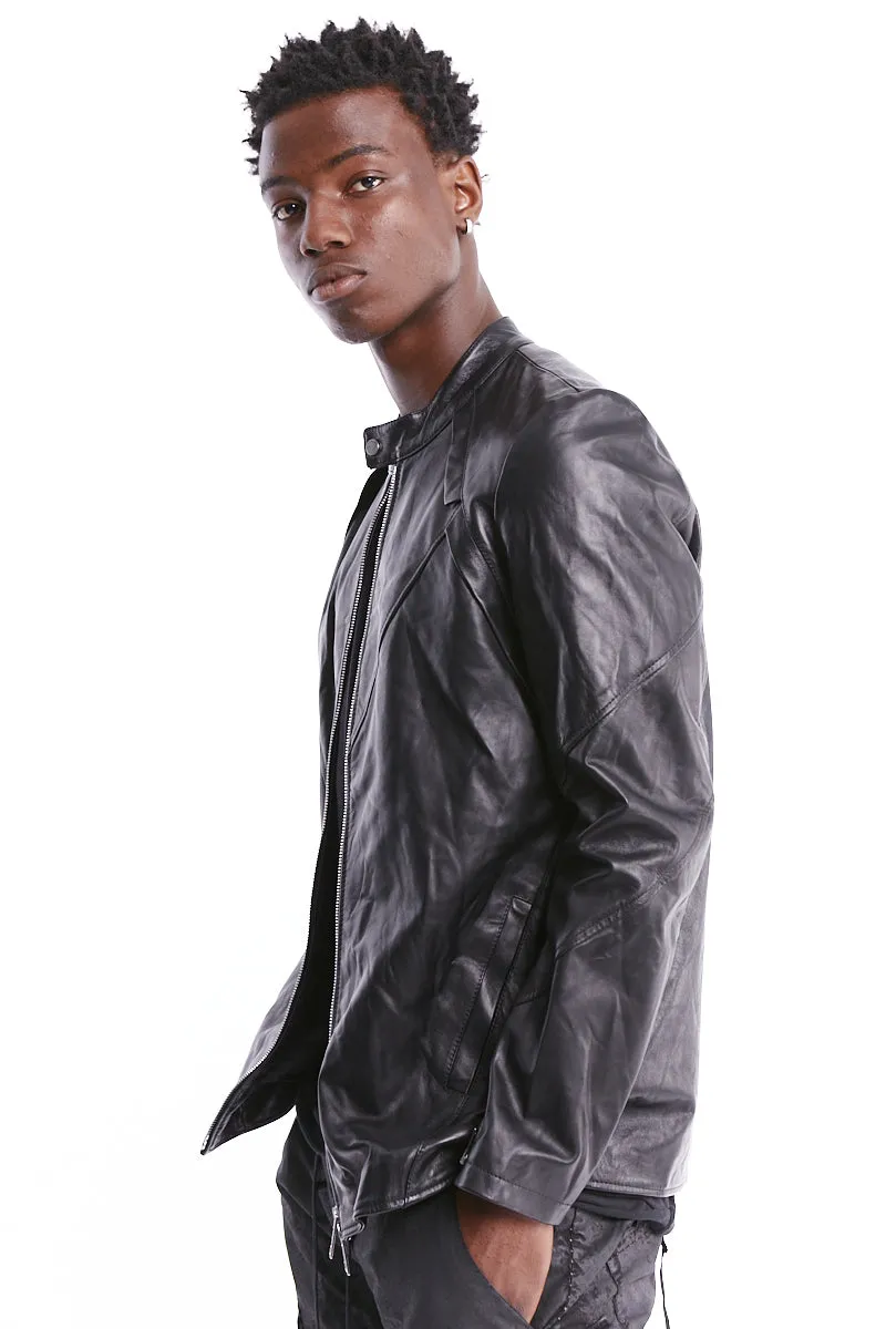 CRUMPLED LEATHER JACKET