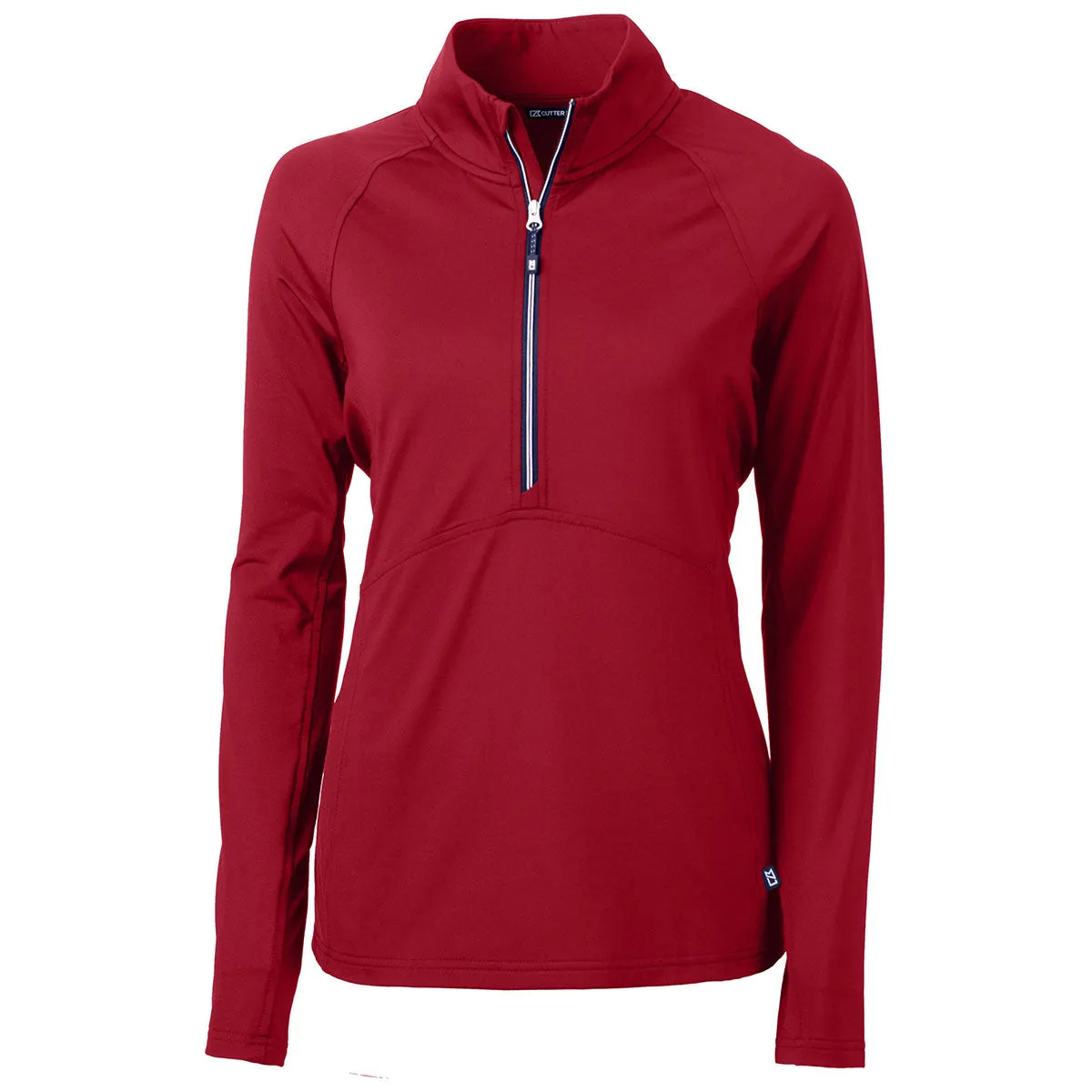 Cutter & Buck Women's Cardinal Red Adapt Eco Knit Recycled Half Zip Pullover