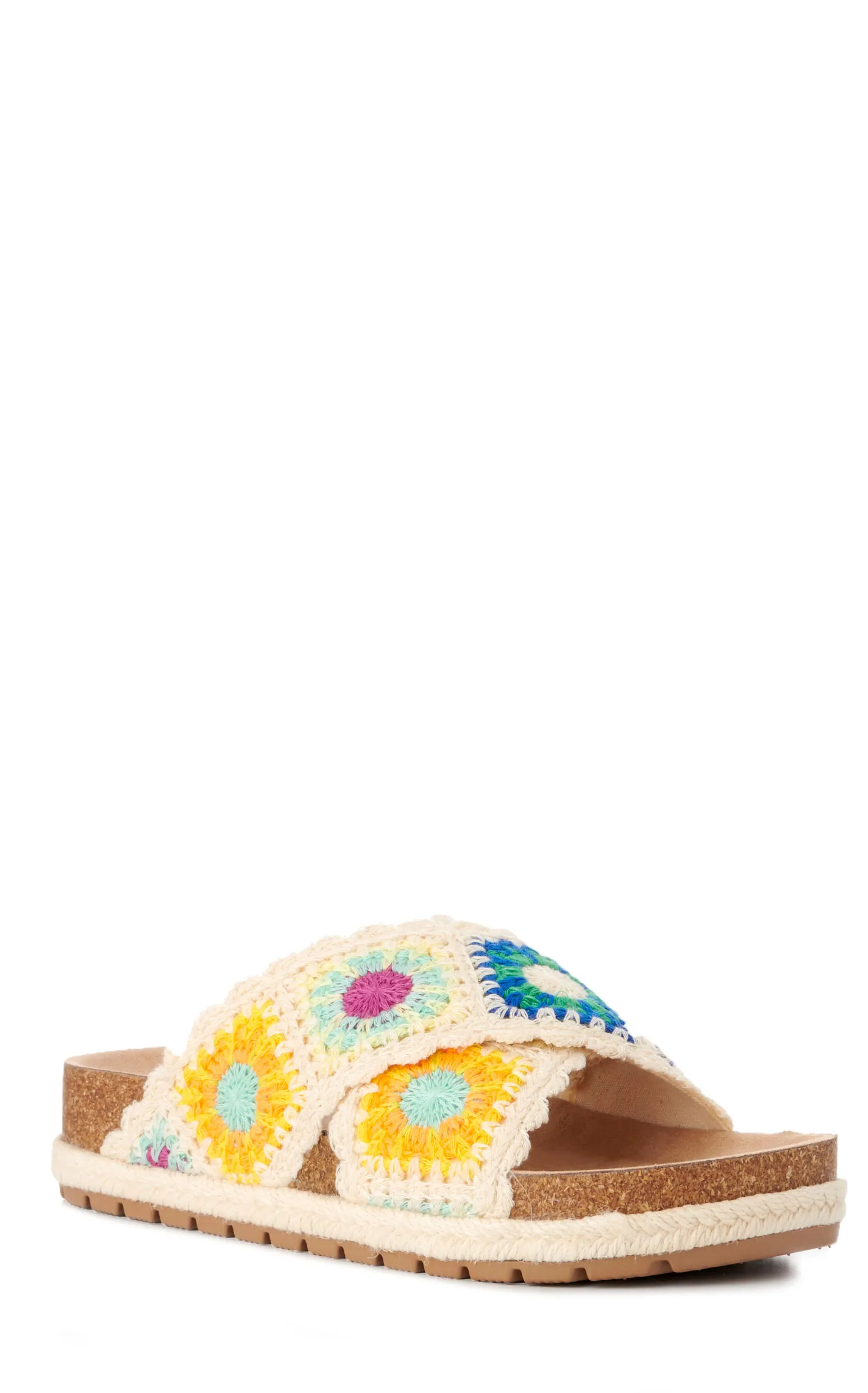 Dirty Laundry by Chinese Laundry Women's Tacoma Natural Crochet Slide Sandals