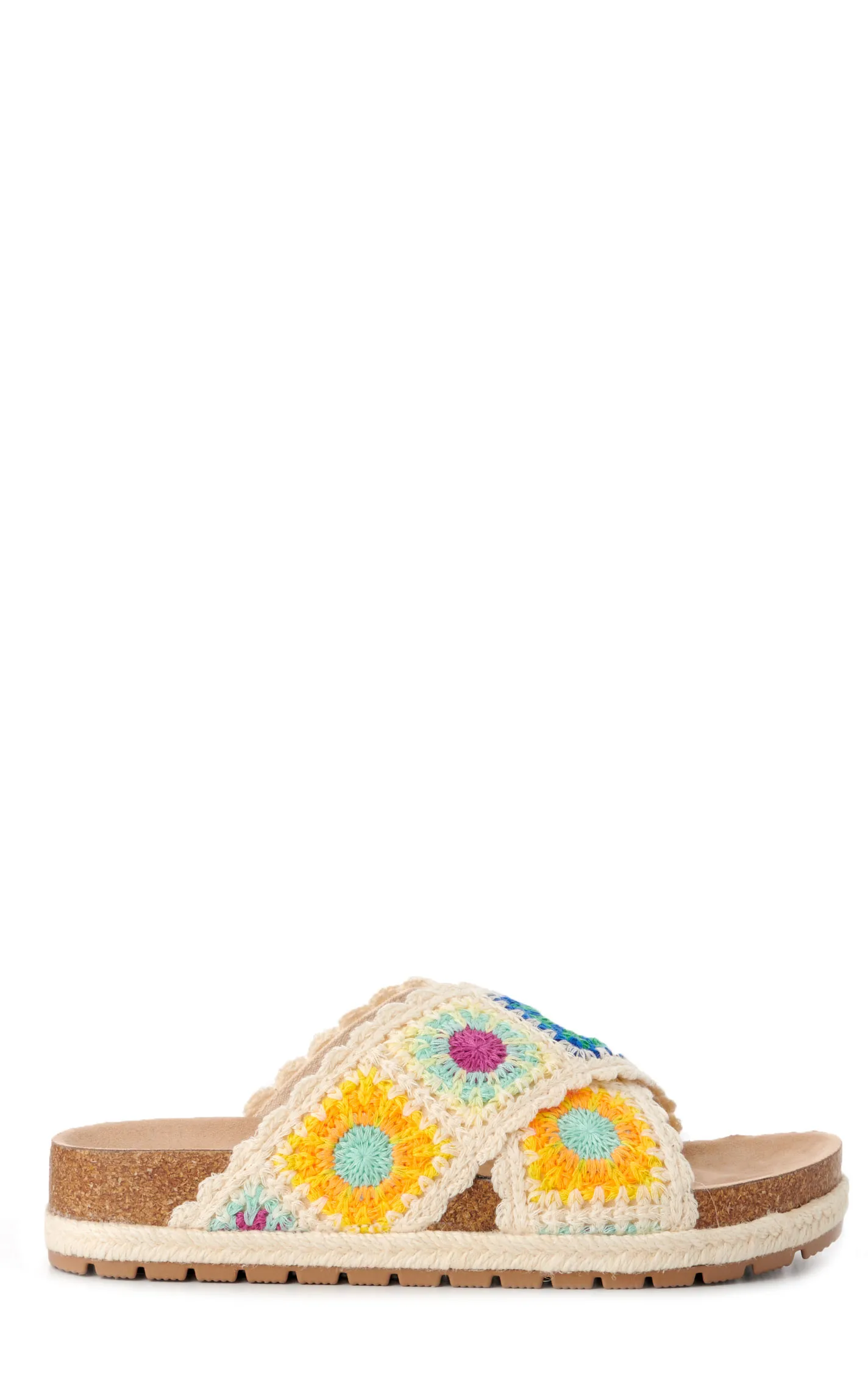 Dirty Laundry by Chinese Laundry Women's Tacoma Natural Crochet Slide Sandals