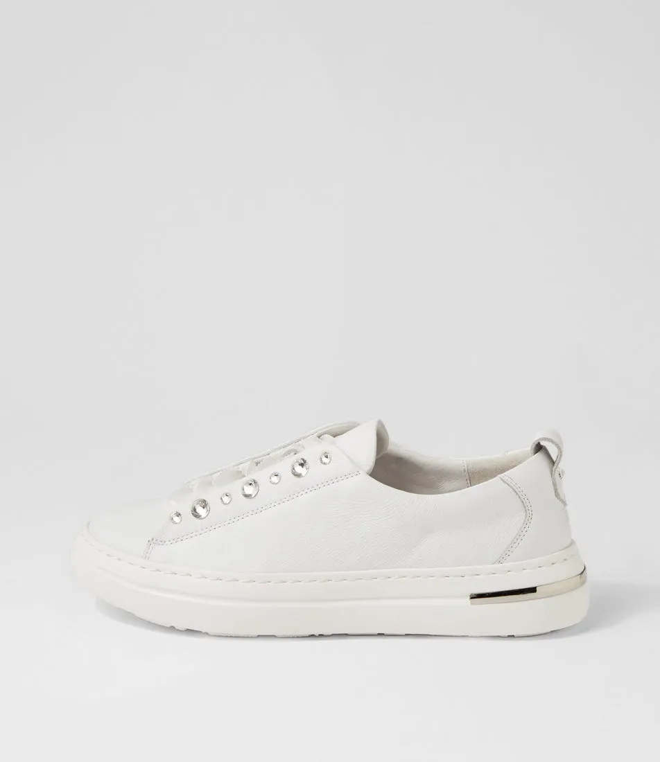 DJANGO & JULIETTE Wilkes White Leather Sneakers