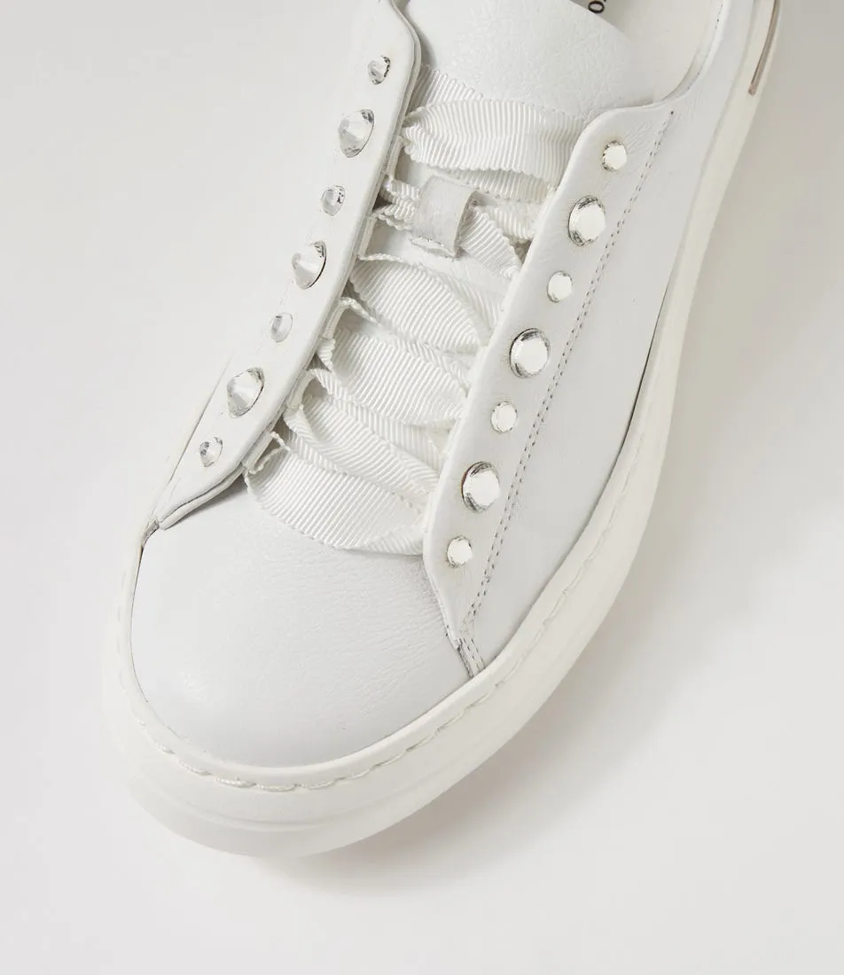 DJANGO & JULIETTE Wilkes White Leather Sneakers