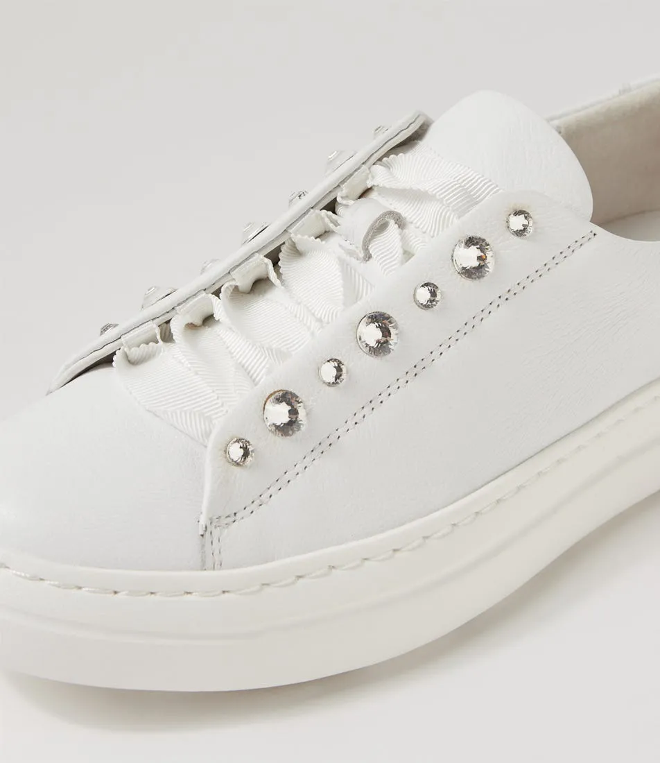 DJANGO & JULIETTE Wilkes White Leather Sneakers