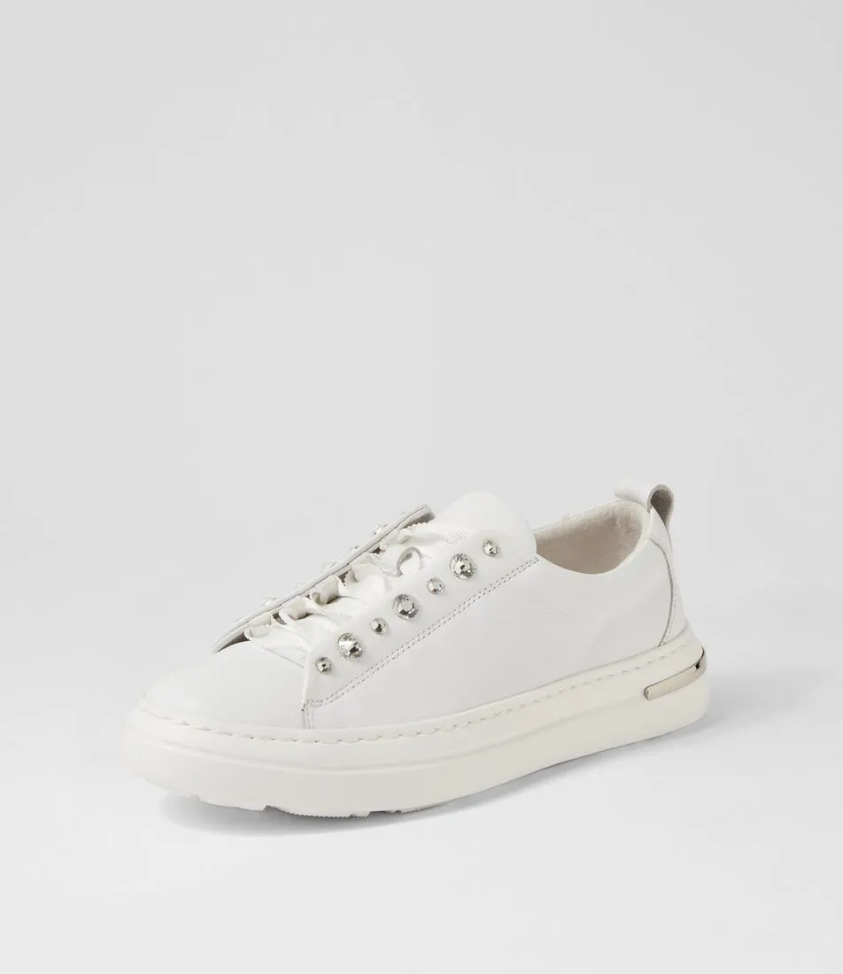 DJANGO & JULIETTE Wilkes White Leather Sneakers