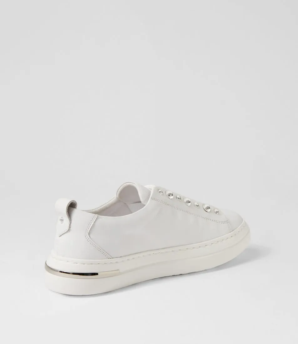 DJANGO & JULIETTE Wilkes White Leather Sneakers