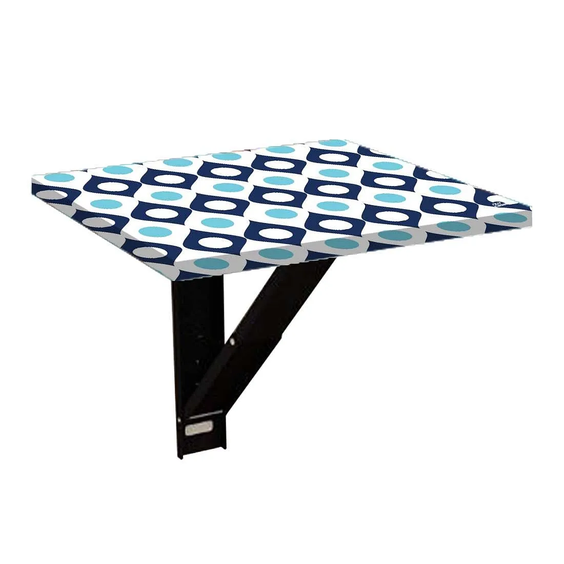 Folding Side Table Wall Mounted For Bedroom- Shades of Blue Retro