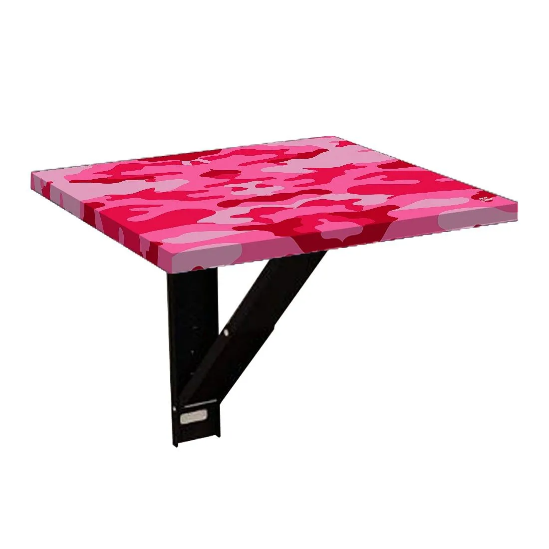 Folding Wall Mount Bedside Table - Army Camouflage Pink