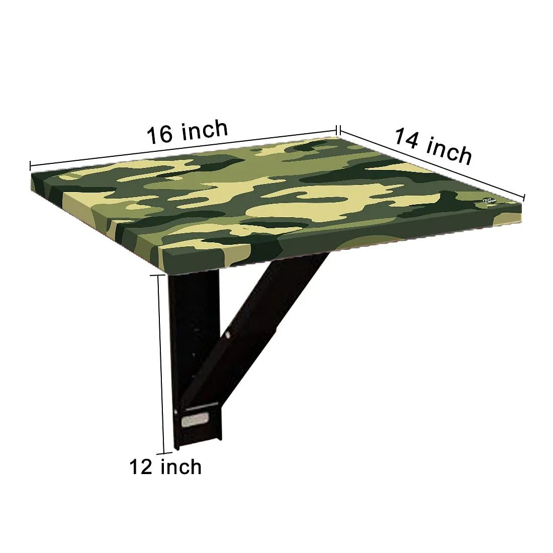 Folding Wall Mounted End Table For Bedroom    - Army Camouflage