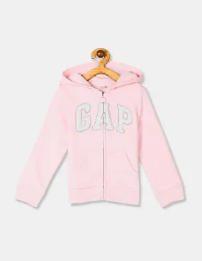 GAP Girls Pink Brand Logo Hoodie Sweatshirt