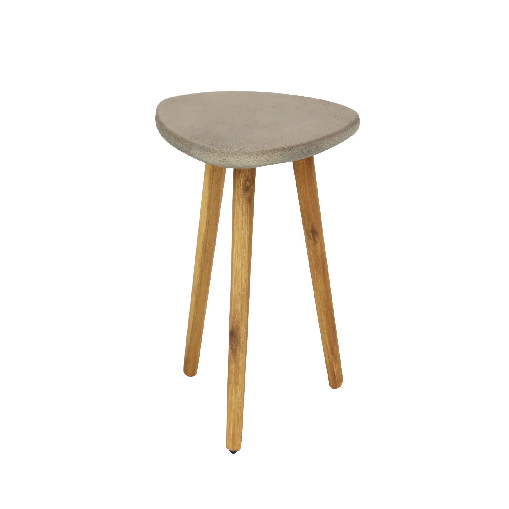 Grey Wood Modern Outdoor Accent Table