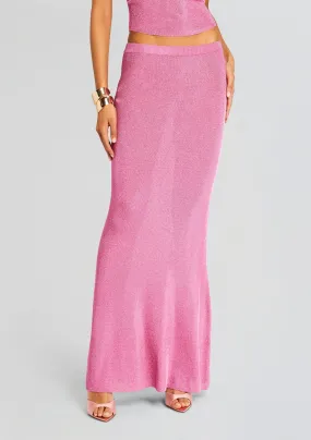 Harmony Metallic Knit Maxi Skirt