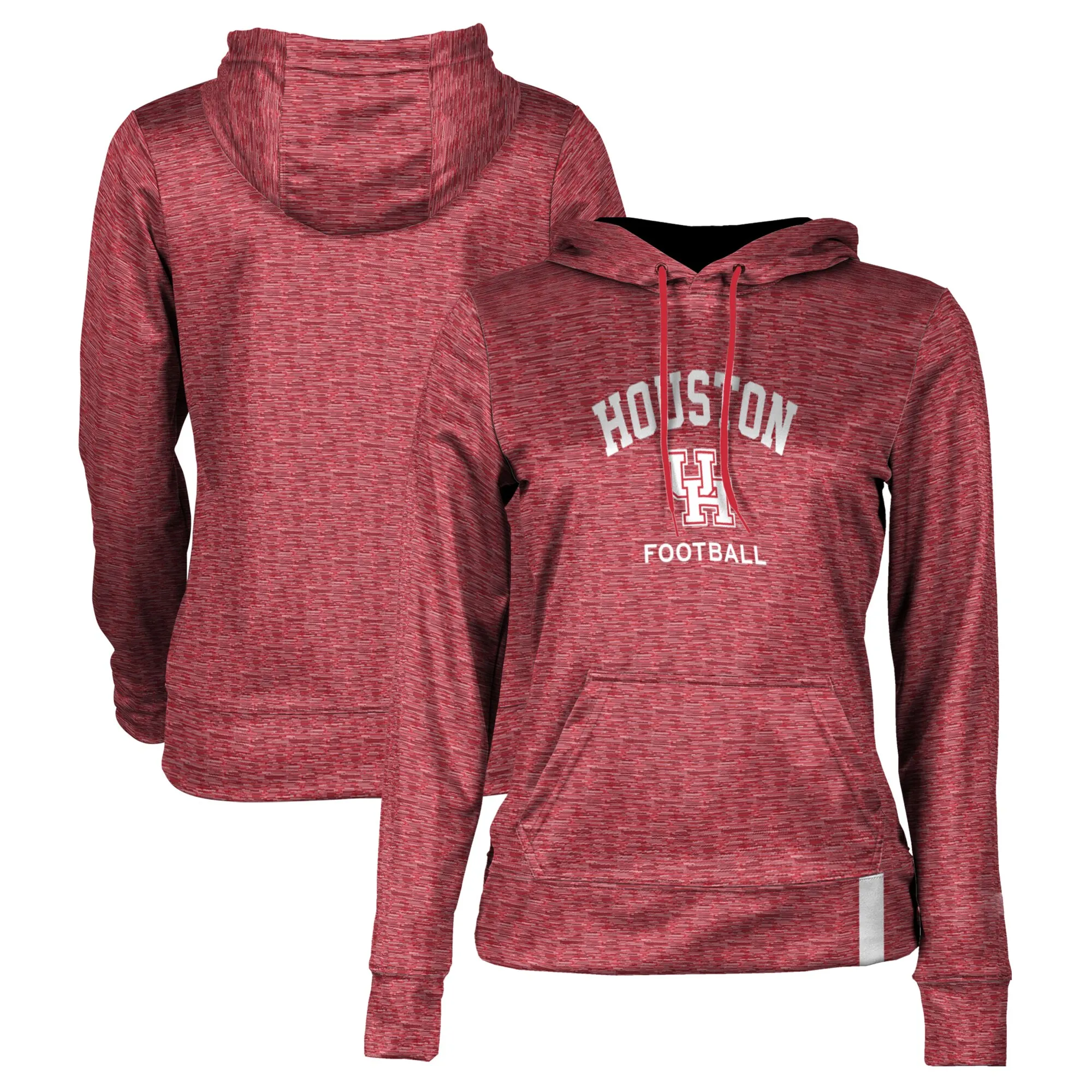 Houston Cougars Women's Red Football Pullover Hoodie