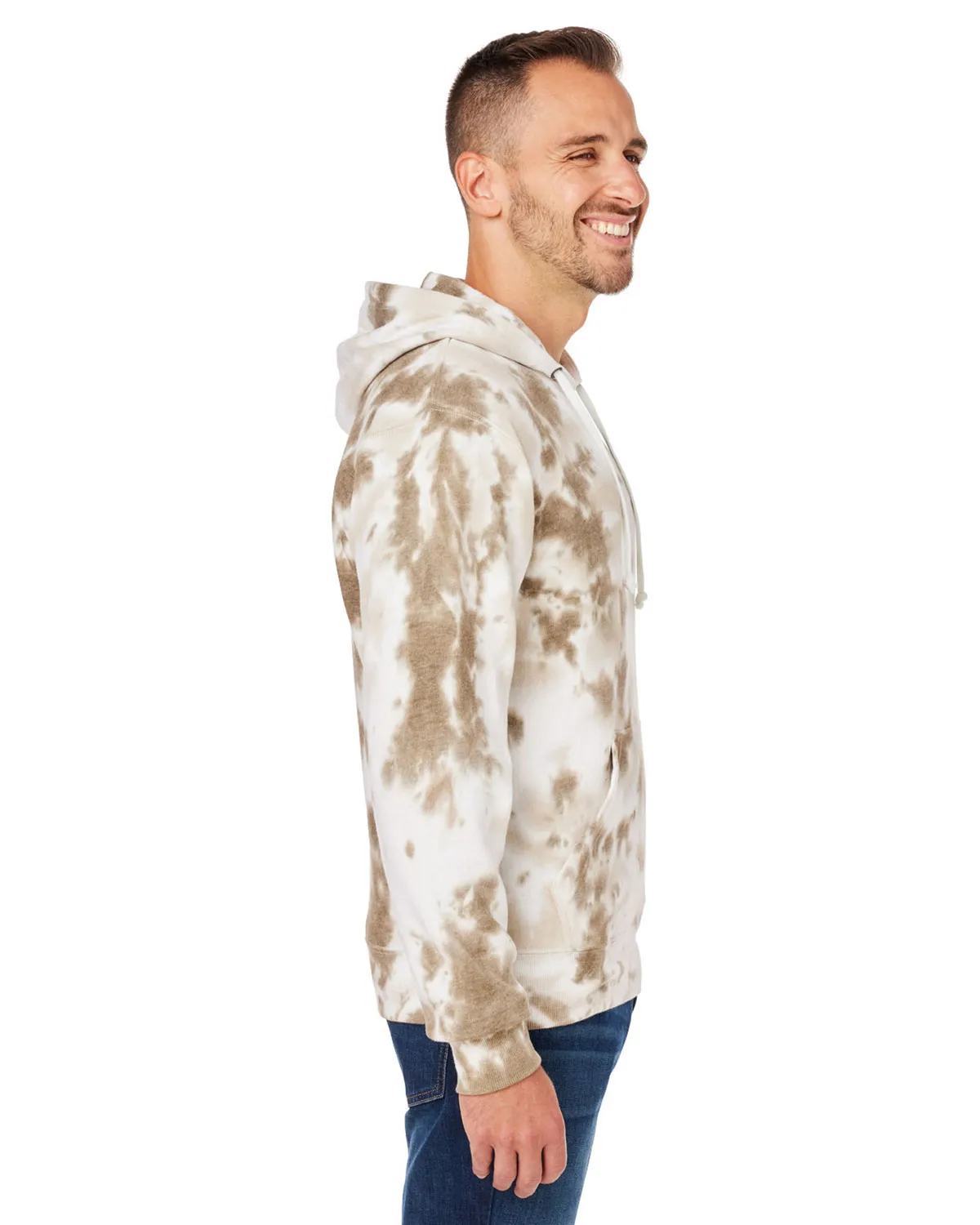 J America 8861JA  Adult Tie-Dye Pullover Hooded Sweatshirt