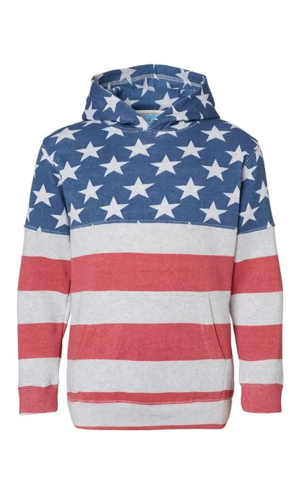 J America 8880JA Youth Triblend Pullover Hooded Sweatshirt