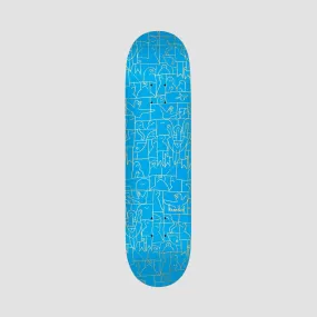 Krooked Flock PP Skateboard Deck Blue - 8.25"