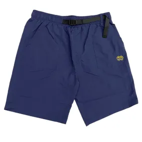 KROOKED SKATEBOARDS EYES LOGO SHORTS NAVY/YELLOW