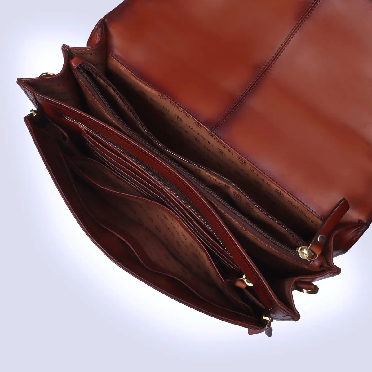 Ladies Sling/Hand-Bag In Tan Leather