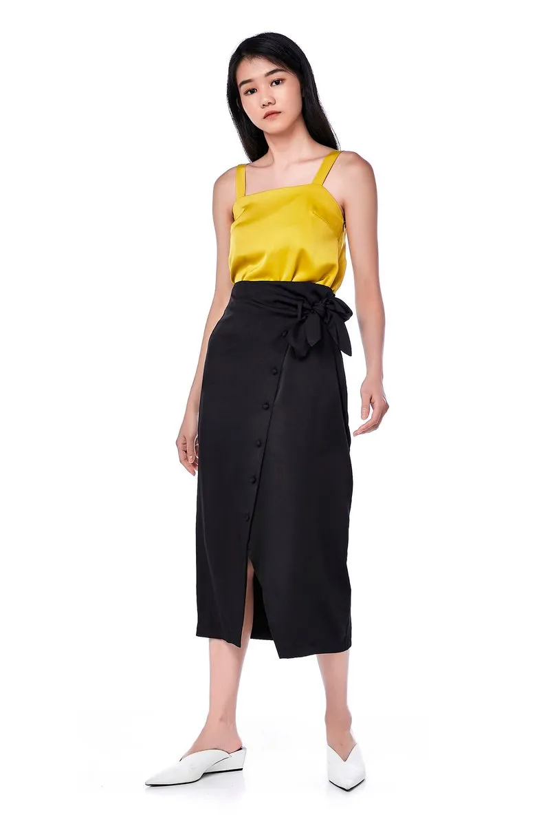 Lipps Overlap Tie-Waist Skirt 