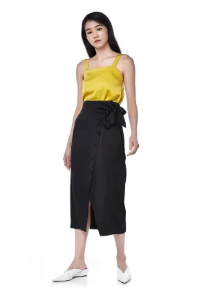 Lipps Overlap Tie-Waist Skirt 