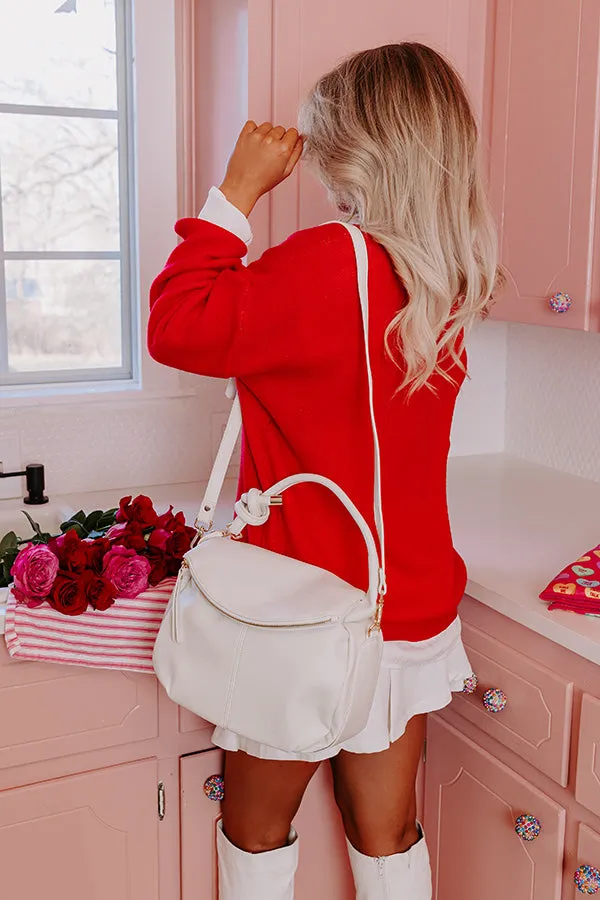 Lovely Day Faux Leather Tote In Ivory