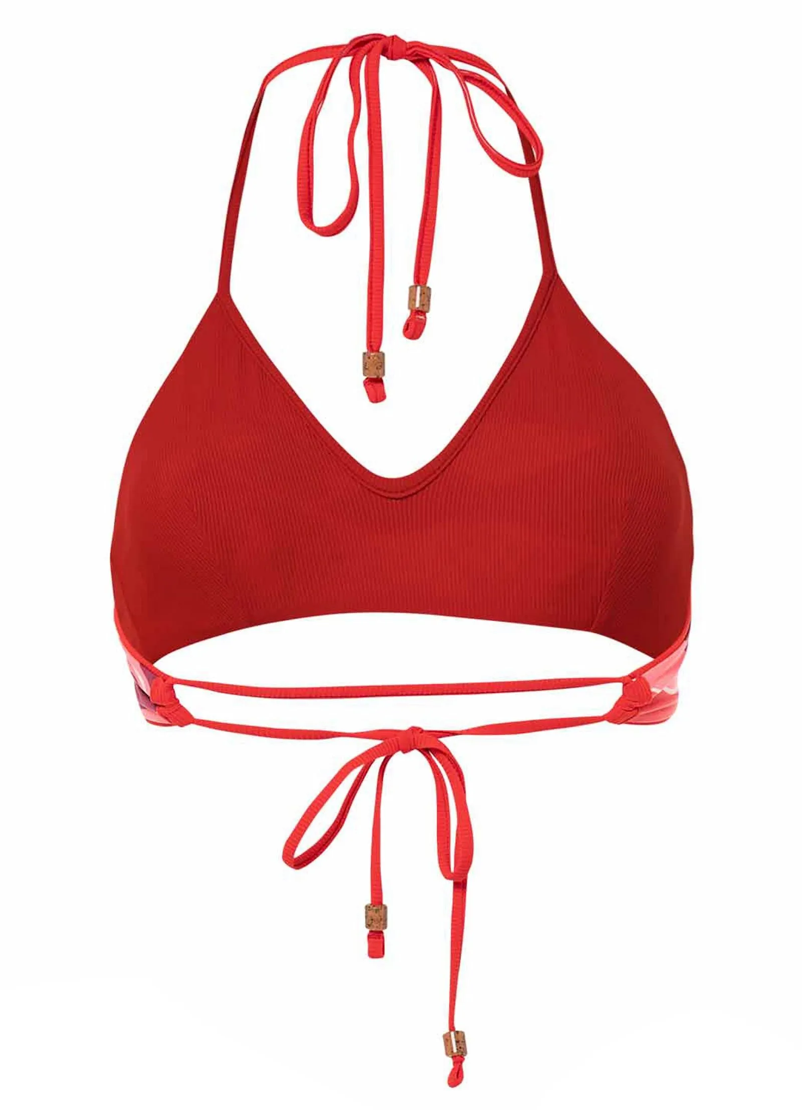 Maaji River Halter Bikini Top - Scarlet Red