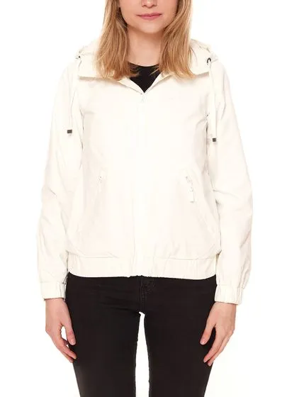 MAZINE Shelby Light Jacket chaqueta de entretiempo para mujer vegana y sostenible con capucha 22131461 lana blanco