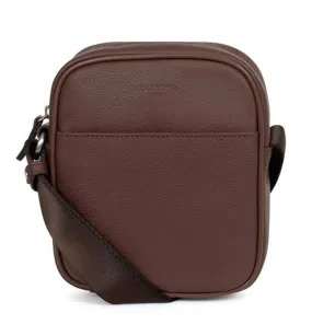 Men's chocolate hexagonal leather bag 469440