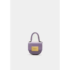 Mini semicircular bag with double strap