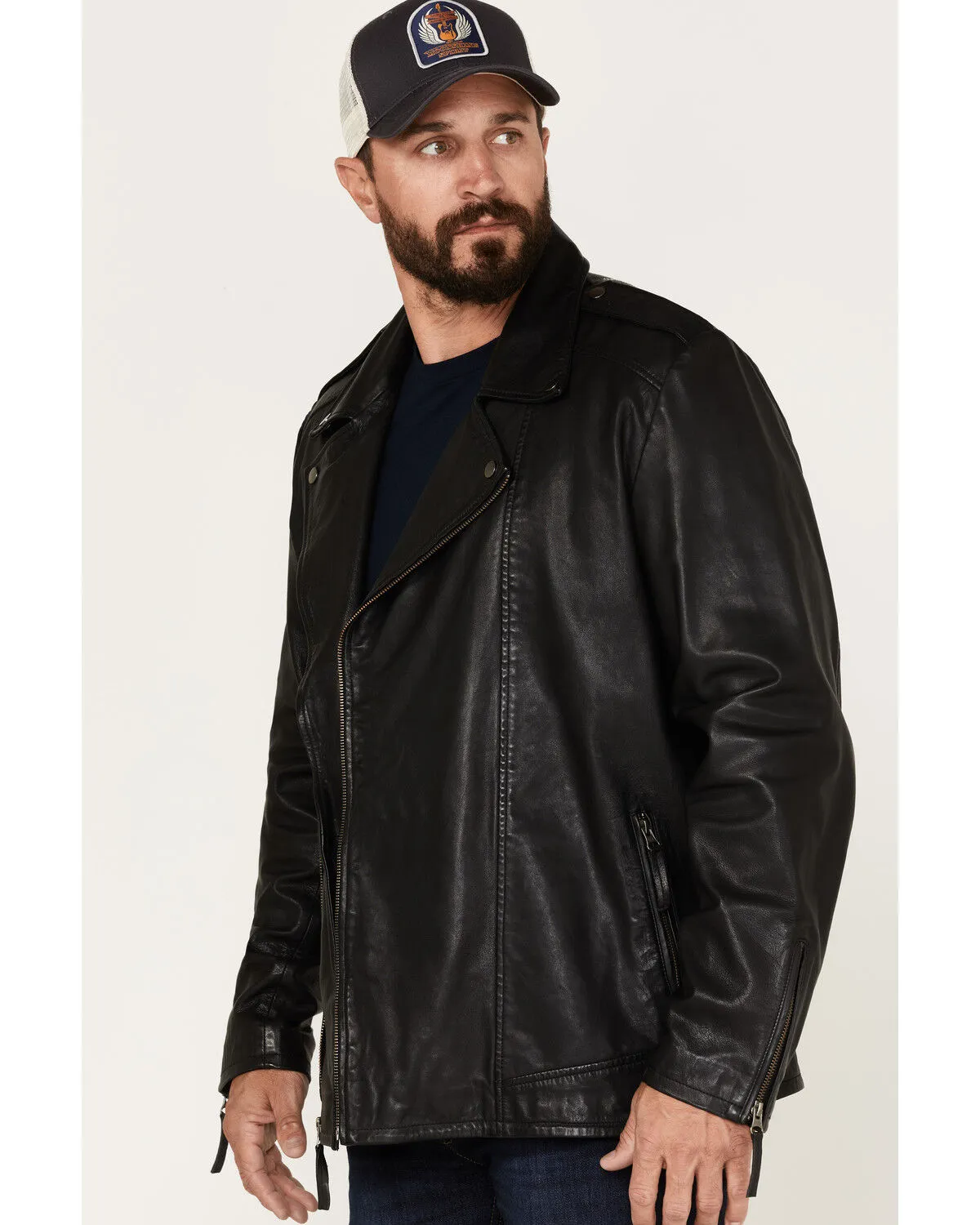 Moonshine Spirit Men's Glen Asymmetrical Moto Jacket