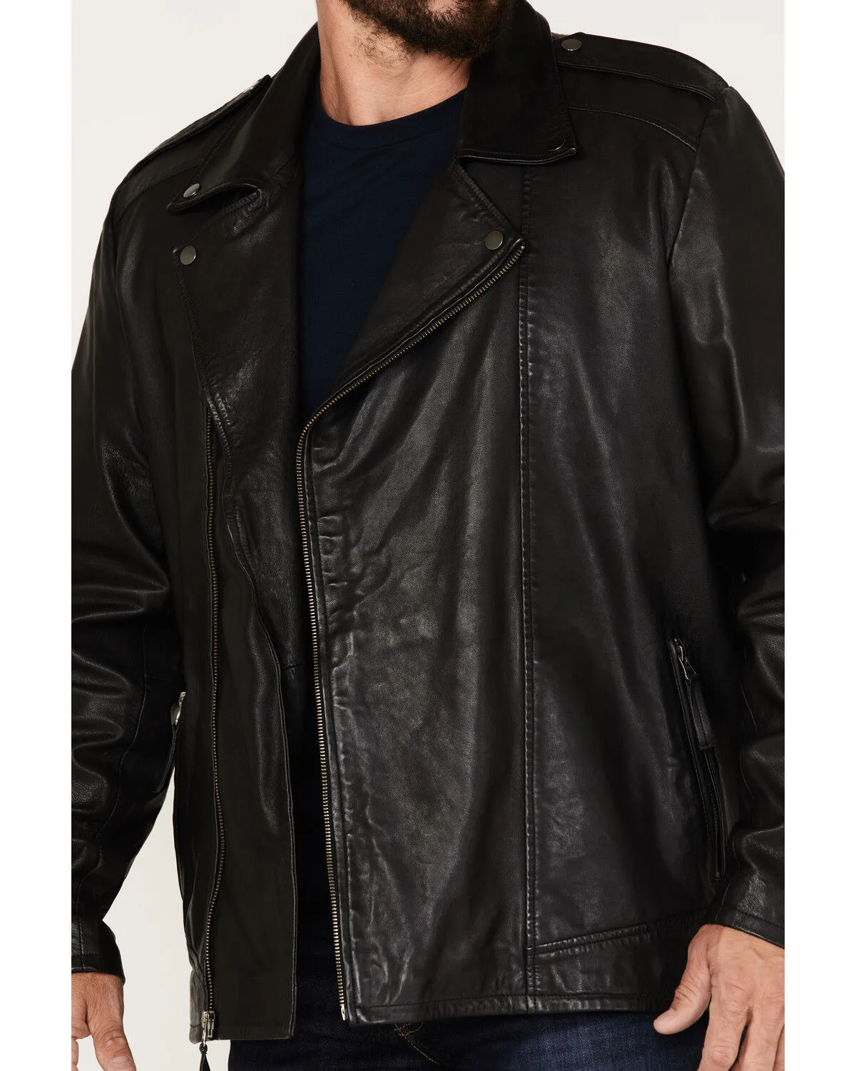 Moonshine Spirit Men's Glen Asymmetrical Moto Jacket