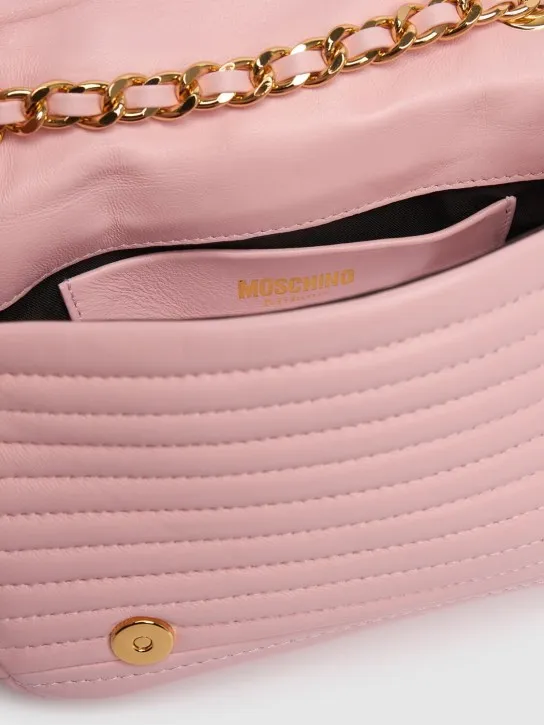 Moschino   Biker leather shoulder bag 