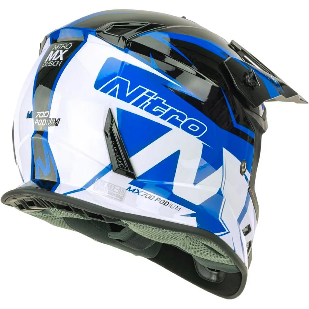 Nitro - MX700 Black/Blue Helmet