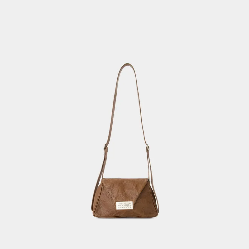 Numeric Medium Worn Out Bag - MM6 Maison Margiela - Leather - Brown